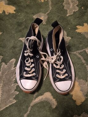 Converse Black High-Top Sneakers with White Accents